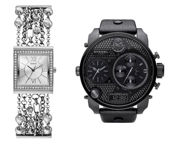 Montres Guess femme Ladies Jewelry 169€ & Diesle Homme MR Daddy 299€