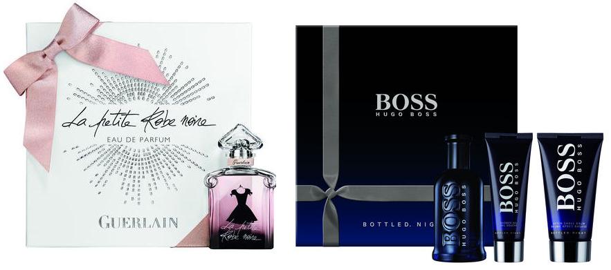 Coffrets Eau de Toilette La petite robe noire de Guerlain & Boss Bottled Night d'Hugo Boss - Environ 65€